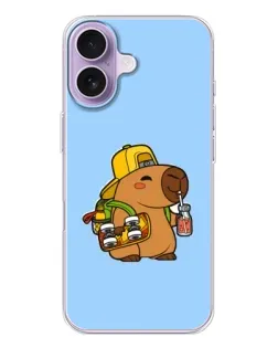 Чохол для iPhone 17 з картинкою «Капібара на скейті»