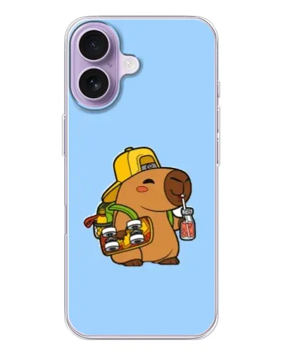 Чохол для iPhone 17 з картинкою «Капібара на скейті»