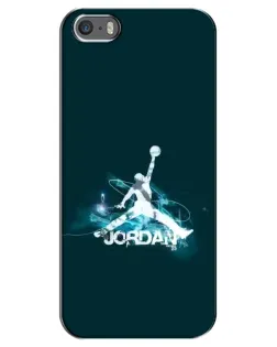 Чехол для iPhone 5 / 5s / SE с картинкой «Jordan Blue Fire»