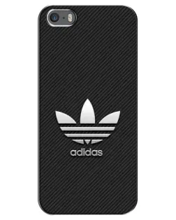 Чехол для iPhone 5 / 5s / SE с картинкой «Adidas Карбоновая текстура»