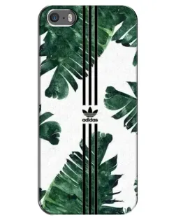 Чехол для iPhone 5 / 5s / SE с картинкой «Пальмовые листья адидас»