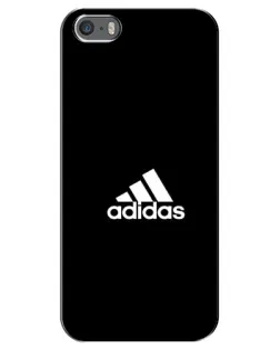 Чехол для iPhone 5 / 5s / SE с картинкой «Черная классика Adidas»