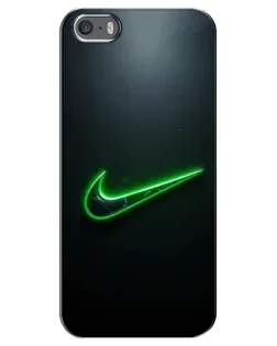Чехол для iPhone 5 / 5s / SE с картинкой «Неоновый контур Nike» Чехол для iPhone 5 / 5s / SE с картинкой «Неоновый контур Nike»