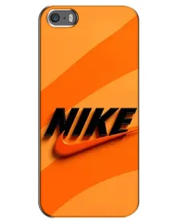 Чехол для iPhone 5 / 5s / SE с картинкой «Оранжевый драйв Nike»