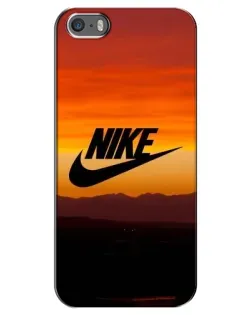 Чехол для iPhone 5 / 5s / SE с картинкой «Nike — вечерний горизонт»