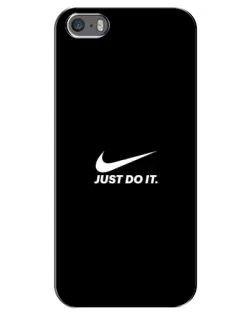 Чехол для iPhone 5 / 5s / SE с картинкой «Минимализм от Nike»