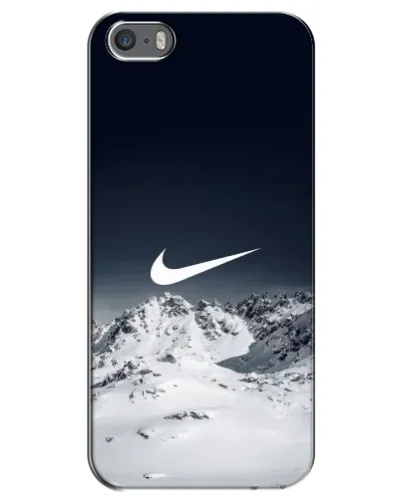 Чехол для iPhone 5 / 5s / SE с картинкой «Nike — зимние горы» Чехол для iPhone 5 / 5s / SE с картинкой «Nike — зимние горы»