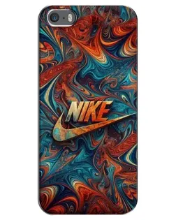 Чехол для iPhone 5 / 5s / SE с картинкой «Nike в абстракции»