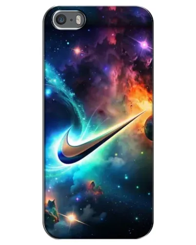 Чехол для iPhone 5 / 5s / SE с картинкой «Космический Nike Swoosh» Чехол для iPhone 5 / 5s / SE с картинкой «Космический Nike Swoosh»