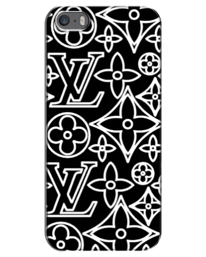 Чехол для iPhone 5 / 5s / SE с картинкой «Черно-белый узор LV» Чехол для iPhone 5 / 5s / SE с картинкой «Черно-белый узор LV»