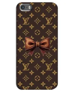 Чехол для iPhone 5 / 5s / SE с картинкой «LV с бантом»