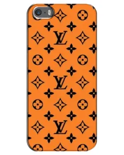 Чехол для iPhone 5 / 5s / SE с картинкой «Оранжевый стиль LV»