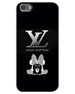 Чехол для iPhone 5 / 5s / SE с картинкой «LV и Минни Маус»