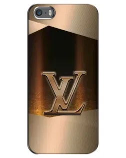 Чехол для iPhone 5 / 5s / SE с картинкой «LV — золотое сияние»