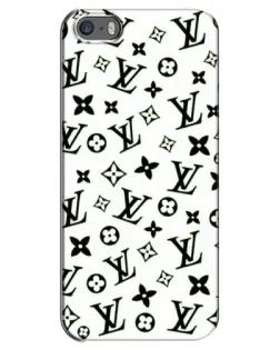 Чехол для iPhone 5 / 5s / SE с картинкой «Монохромный хаос LV»