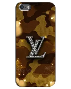 Чехол для iPhone 5 / 5s / SE с картинкой «Камуфляжный Louis Vuitton»