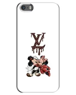 Чехол для iPhone 5 / 5s / SE с картинкой «LV и Микки Маус»