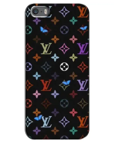 Чехол для iPhone 5 / 5s / SE с картинкой «Цветная монограмма LV» Чехол для iPhone 5 / 5s / SE с картинкой «Цветная монограмма LV»