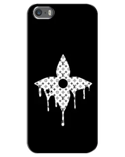 Чехол для iPhone 5 / 5s / SE с картинкой «Цветочная монограмма»