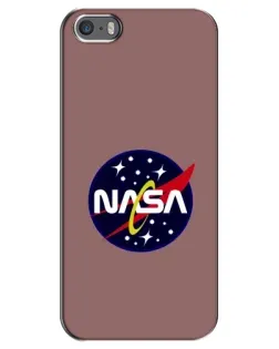 Чехол для iPhone 5 / 5s / SE с картинкой «NASA — ретро космос»