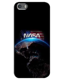 Чехол для iPhone 5 / 5s / SE с картинкой «Земля из космоса NASA»