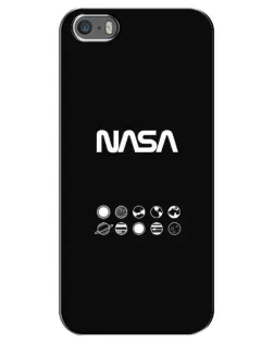 Чехол для iPhone 5 / 5s / SE с картинкой «NASA — технический принт»