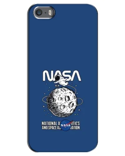 Чехол для iPhone 5 / 5s / SE с картинкой «NASA — лунная миссия» Чехол для iPhone 5 / 5s / SE с картинкой «NASA — лунная миссия»