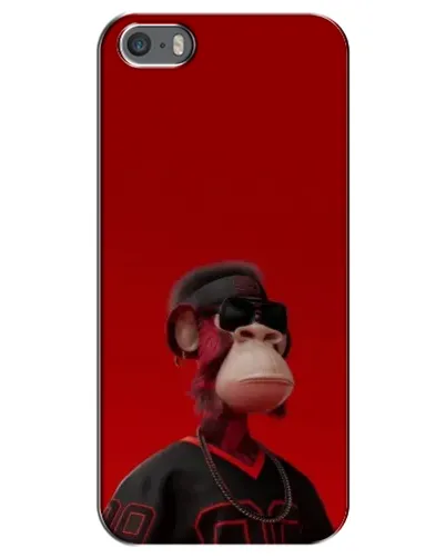 Чехол для iPhone 5 / 5s / SE с картинкой «Bored Ape в красном» Чехол для iPhone 5 / 5s / SE с картинкой «Bored Ape в красном»