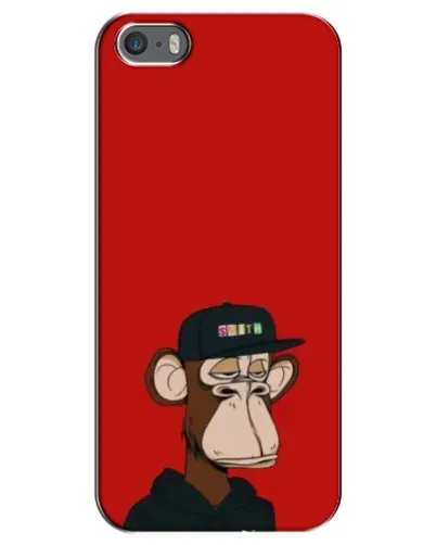 Чехол для iPhone 5 / 5s / SE с картинкой «Bored Ape — красный фон» Чехол для iPhone 5 / 5s / SE с картинкой «Bored Ape — красный фон»