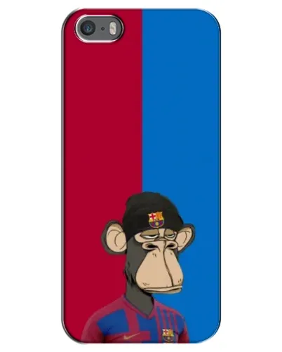 Чехол для iPhone 5 / 5s / SE с картинкой «Bored Ape — фанат Барсы» Чехол для iPhone 5 / 5s / SE с картинкой «Bored Ape — фанат Барсы»