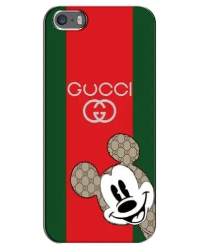 Чехол для iPhone 5 / 5s / SE с картинкой «Gucci — полосы и Микки»