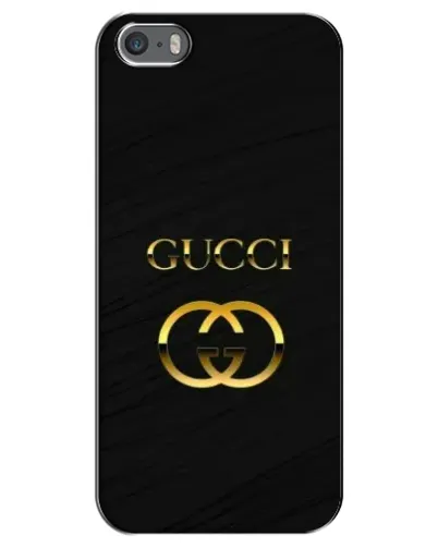 Чехол для iPhone 5 / 5s / SE с картинкой «Золотой логотип Gucci»