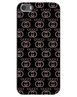 Чехол для iPhone 5 / 5s / SE с картинкой «Классическая монограмма Gucci»