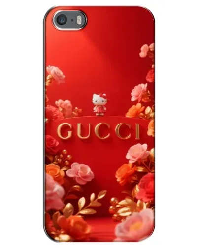 Чехол для iPhone 5 / 5s / SE с картинкой «Gucci — золотой сад»
