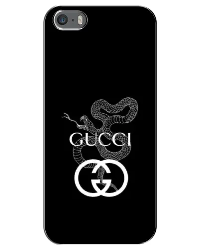 Чехол для iPhone 5 / 5s / SE с картинкой «Gucci — серебряная змея»