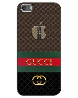 Чехол для iPhone 5 / 5s / SE с картинкой «Gucci — брендированный десерт»