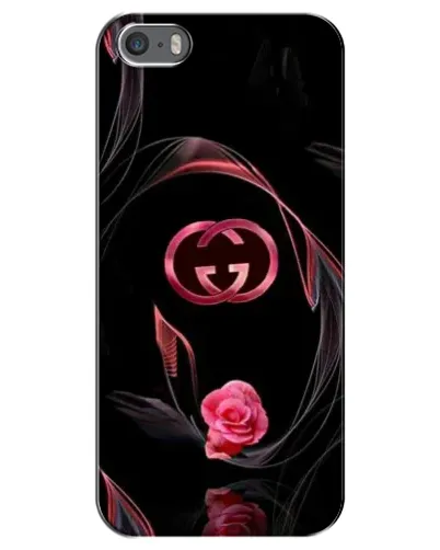 Чехол для iPhone 5 / 5s / SE с картинкой «Gucci — неоновая роза»