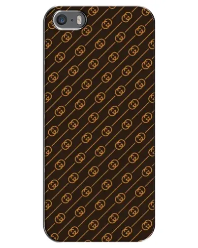 Чехол для iPhone 5 / 5s / SE с картинкой «Gucci — золотые диагонали»