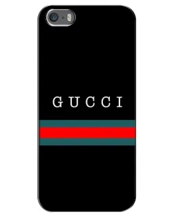 Чехол для iPhone 5 / 5s / SE с картинкой «Gucci — красный пояс»