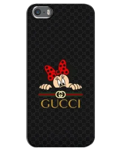 Чехол для iPhone 5 / 5s / SE с картинкой «Минни Маус Gucci — черный»