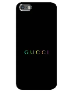 Чехол для iPhone 5 / 5s / SE с картинкой «Gucci — неоновый минимализм»