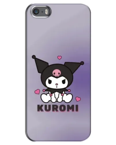 Чехол для iPhone 5 / 5s / SE с картинкой «Kuromi — фиолетовый арт»