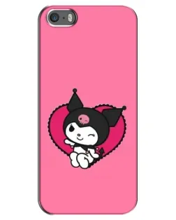 Чехол для iPhone 5 / 5s / SE с картинкой «Kuromi — любовь в сердце» Чехол для iPhone 5 / 5s / SE с картинкой «Kuromi — любовь в сердце»