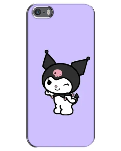 Чехол для iPhone 5 / 5s / SE с картинкой «Классическая Kuromi»