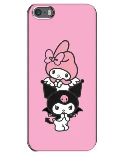 Чехол для iPhone 5 / 5s / SE с картинкой «Трио My Melody и Kuromi» Чехол для iPhone 5 / 5s / SE с картинкой «Трио My Melody и Kuromi»