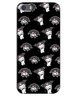 Чехол для iPhone 5 / 5s / SE с картинкой «Черный паттерн Kuromi» Чехол для iPhone 5 / 5s / SE с картинкой «Черный паттерн Kuromi»