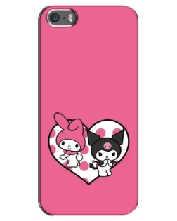 Чехол для iPhone 5 / 5s / SE с картинкой «Kuromi и My Melody» Чехол для iPhone 5 / 5s / SE с картинкой «Kuromi и My Melody»