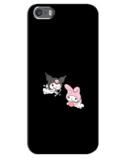 Чехол для iPhone 5 / 5s / SE с картинкой «My Melody и Kuromi» Чехол для iPhone 5 / 5s / SE с картинкой «My Melody и Kuromi»