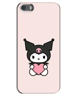 Чехол для iPhone 5 / 5s / SE с картинкой «Kuromi и сердце» Чехол для iPhone 5 / 5s / SE с картинкой «Kuromi и сердце»