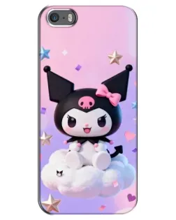 Чехол для iPhone 5 / 5s / SE с картинкой «Рок-звезда Kuromi» Чехол для iPhone 5 / 5s / SE с картинкой «Рок-звезда Kuromi»